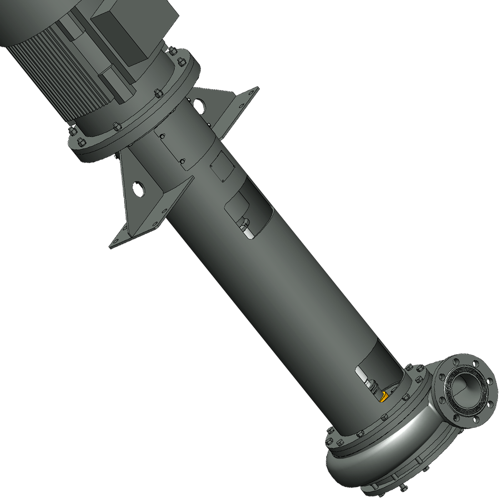Изображение вертикального полупогружного шламового насоса ВШН-250/30-02 L1=1250 производства ДОНМАШГРУПП