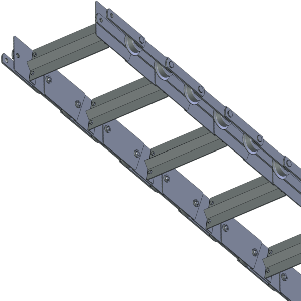 3D изображение скребковой цепи КСГС-8