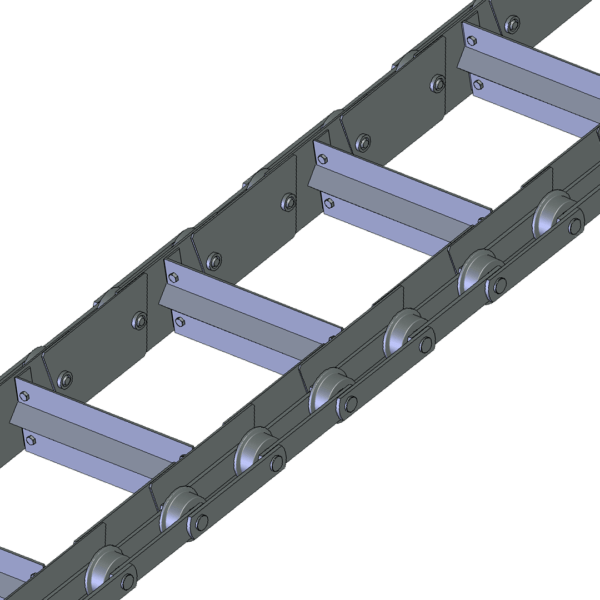 3D изображения цепи скребковой КСГС-6