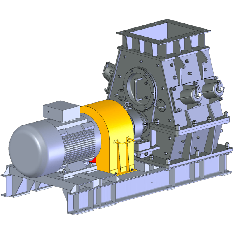 3D изображение роторной молотковой дробилки ДРП-2М производства ДОНМАШГРУП